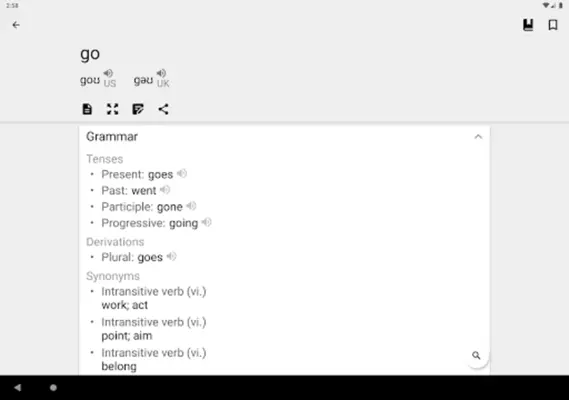 Dictionary android App screenshot 3