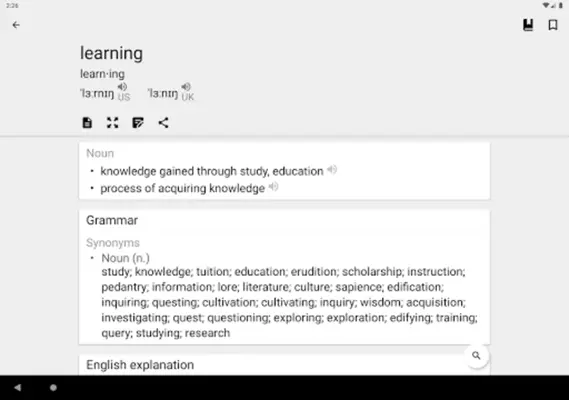 Dictionary android App screenshot 4